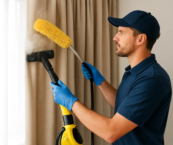Trusted drapes cleaning technician Matty Curtain Cleaning woodridge QLD