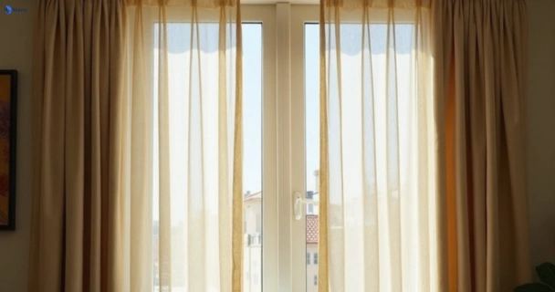 Dull dusty drapes in woodridge before professional cleaning